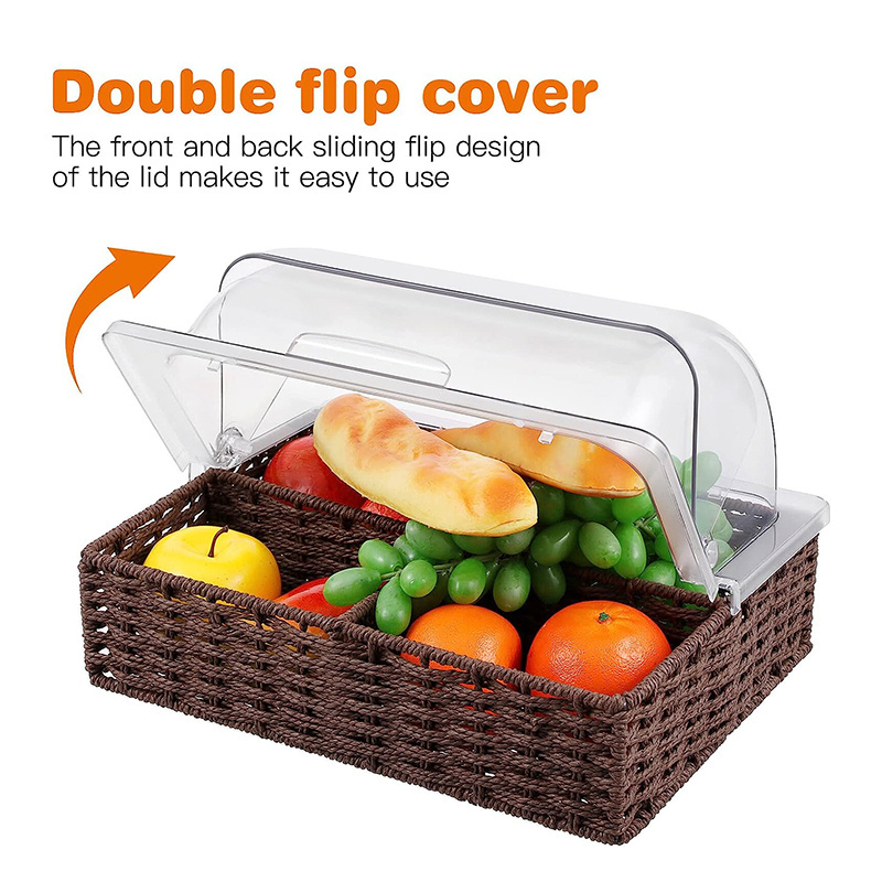 Rectangular Food Covers Plastic Roll Top Acrylic Food Cover