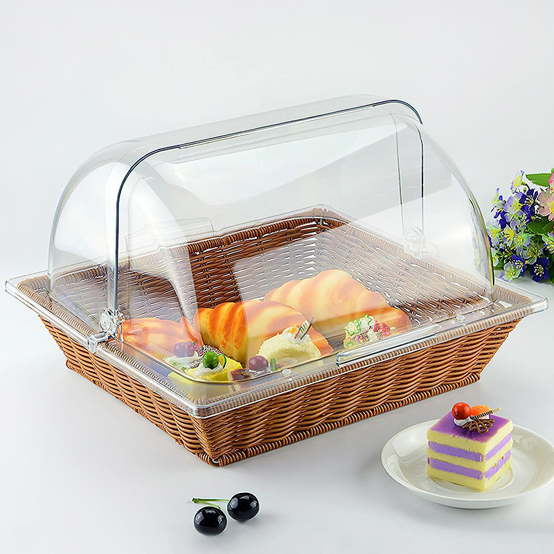 Rectangular Food Covers Plastic Roll Top Acrylic Food Cover