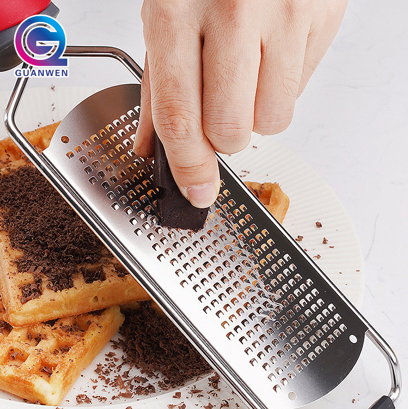 Professional Stainless Steel Cheese Vegetable Grater Ergonomic Soft Handle Ginger Garlic Grater