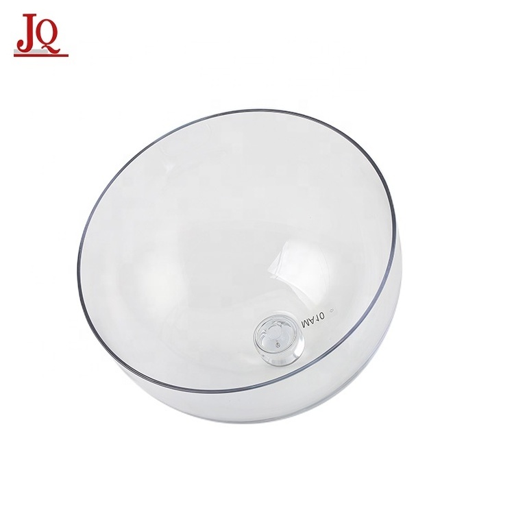 Plastic PC Clear dome dish plate round food cover with diamond ball handle