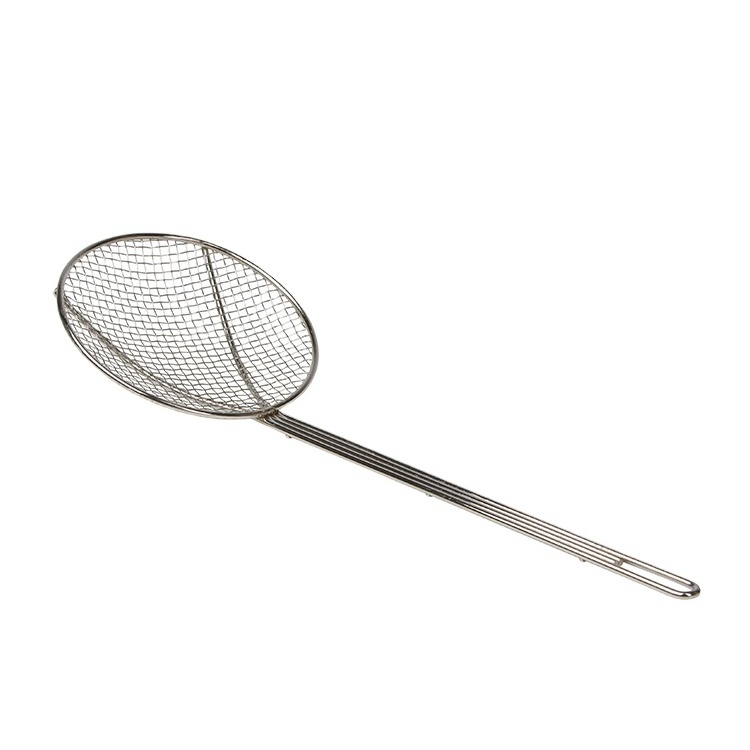 Cooking utensils round stainless steel mesh wire skimmer