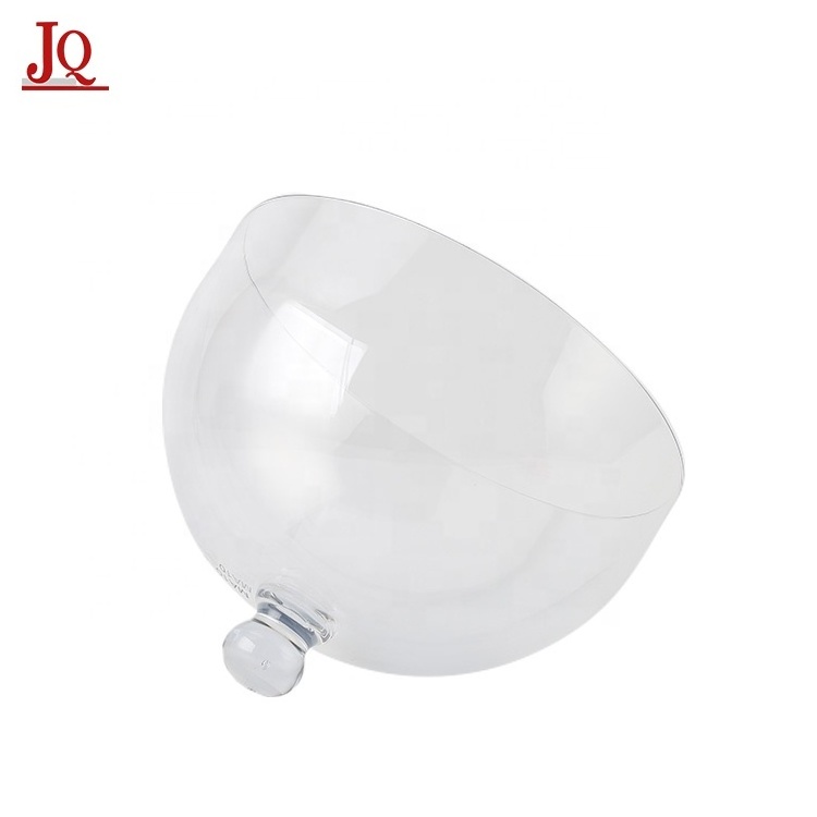 Plastic PC Clear dome dish plate round food cover with diamond ball handle