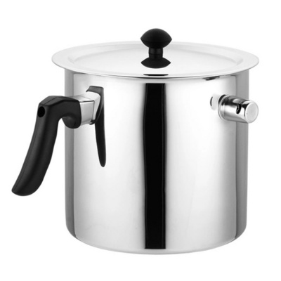 Double Layer Stainless Steel Milk Pot Eco-Friendly Soup Pot with Whistle and Anti-Scalding Handle Durable Boiling Pot with Lid