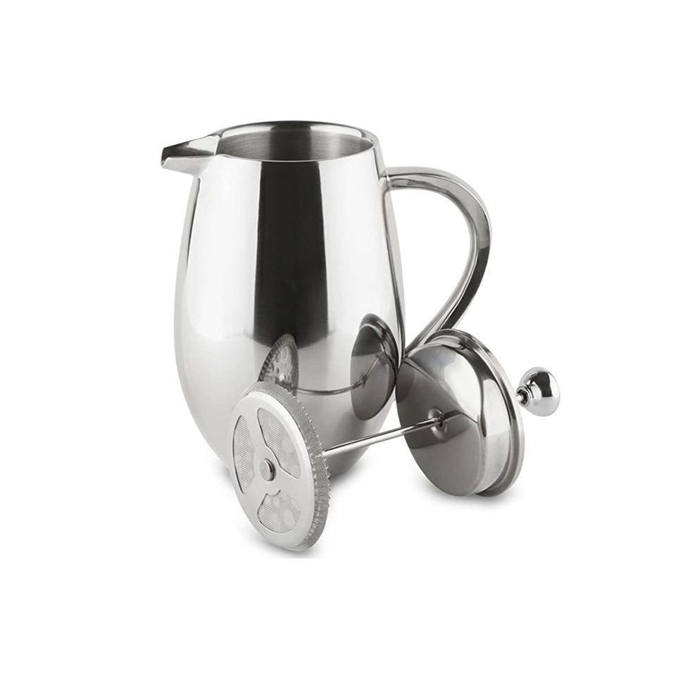 Secura French Press Coffee Maker, 50-Ounce, 18/10 Stainless Steel Insulated Coffee Press with Extra Screen