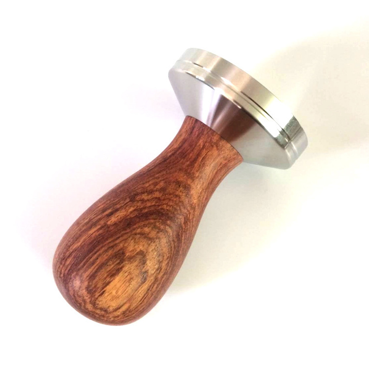 Wooden Handle Stainless Steel Base Coffee Tamper Barista Tools