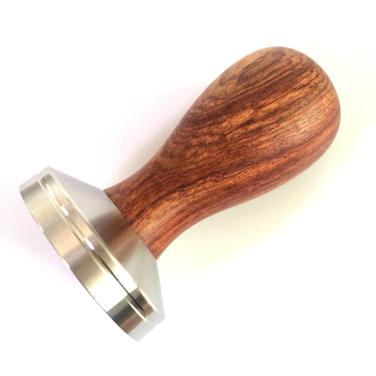 Wooden Handle Stainless Steel Base Coffee Tamper Barista Tools