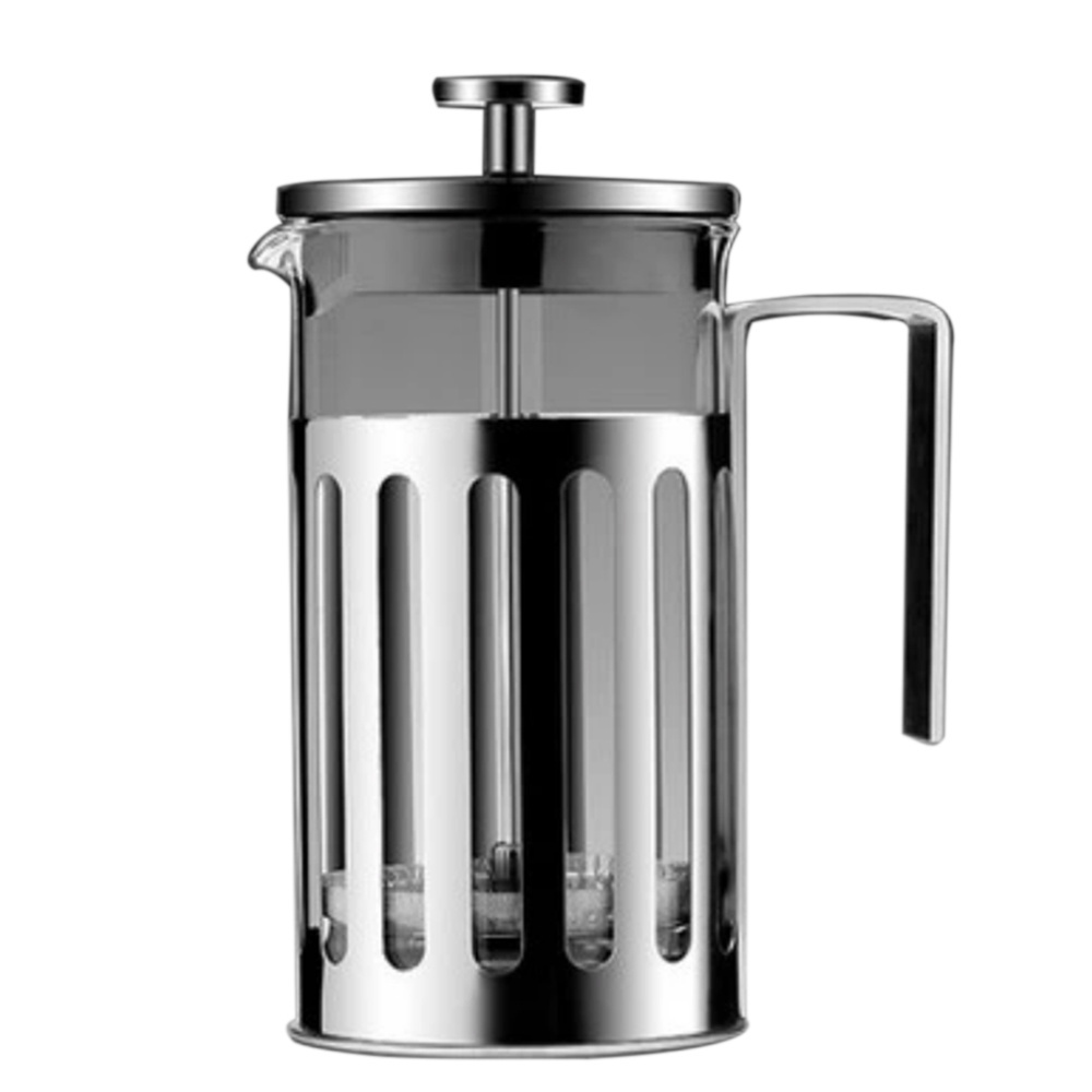 Wholesale Portable Borosilicate Glass French Press 350ml Insulated Ceramic Body Stainless Steel Plating Press Type Kitchen Use