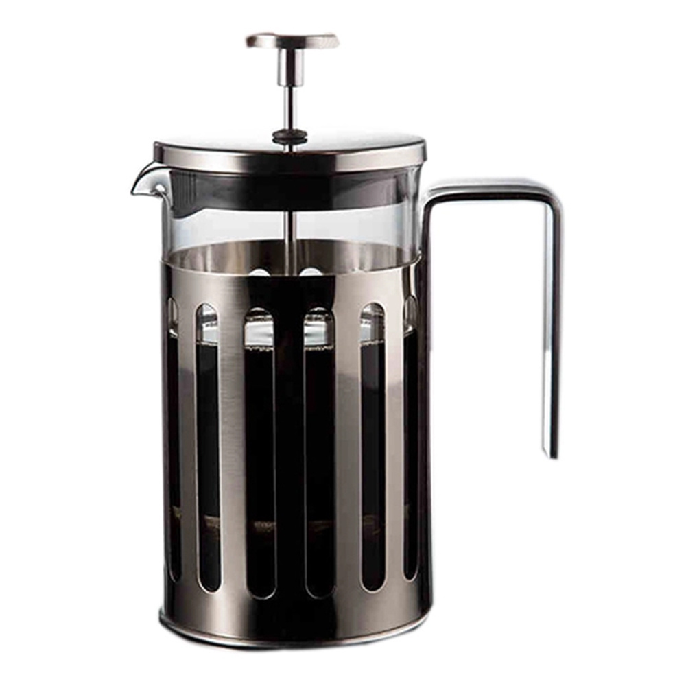 Wholesale Portable Borosilicate Glass French Press 350ml Insulated Ceramic Body Stainless Steel Plating Press Type Kitchen Use