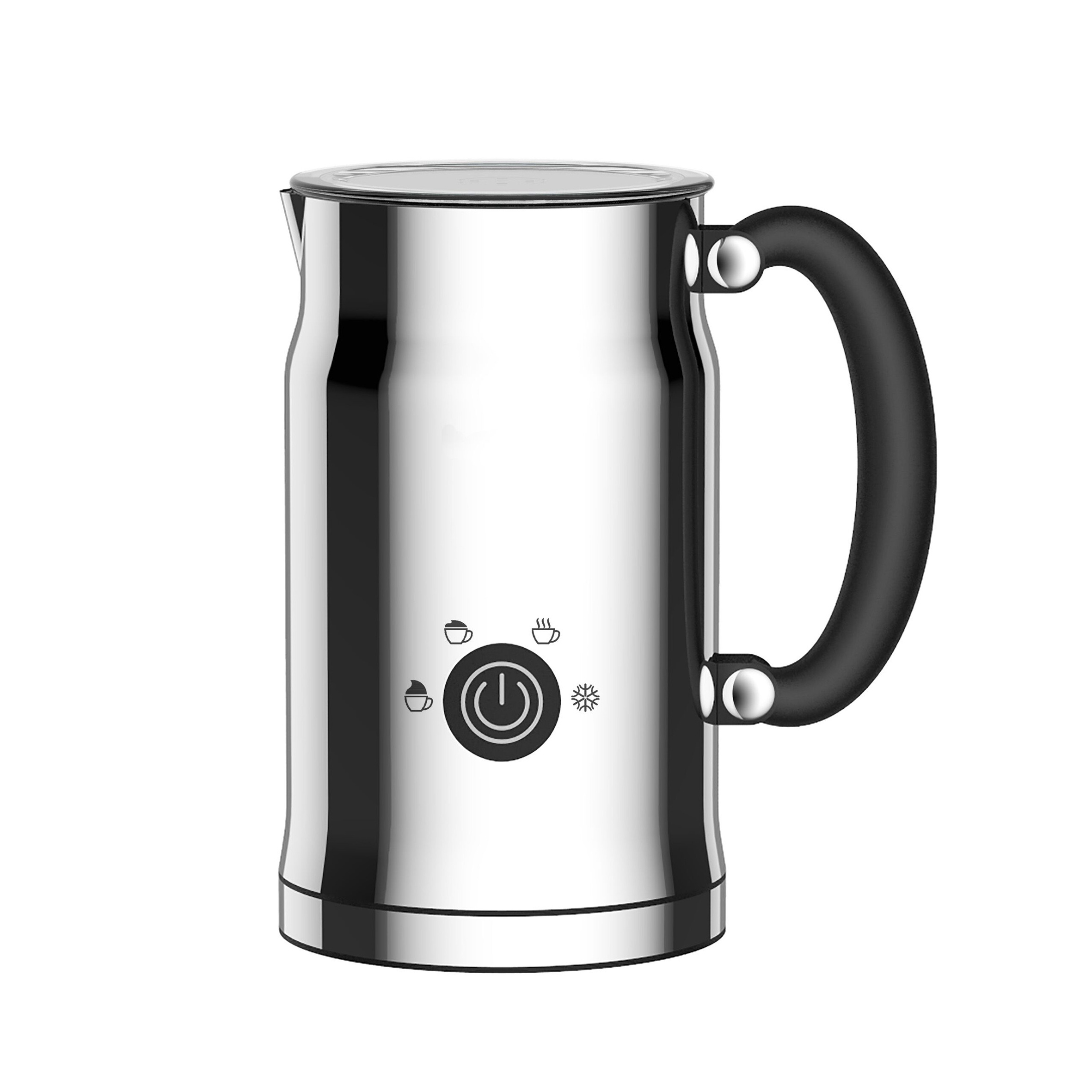 Classic 4 in 1 Electric Steel Stainless Steel Milk Foam Maker Steamer Coffee Frother with Custom Logo Eco-Friendly round Design