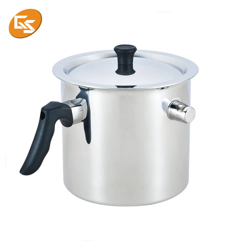 Kitchen Accessories Single Handle Double Wall Stainless Steel Milk Boiling Pot