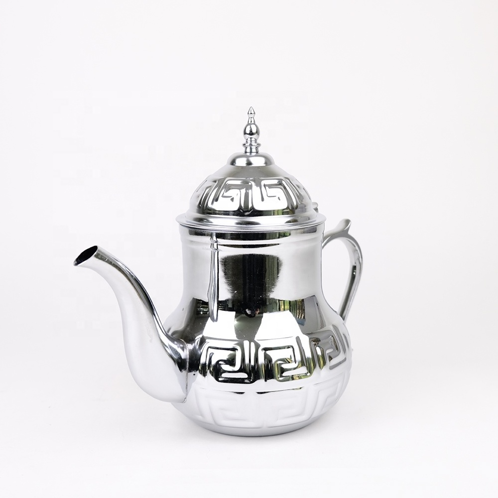 Dallah Arabic Turkish Stainless Steel Chrome Antique Morocco Induction Coffee Teapot