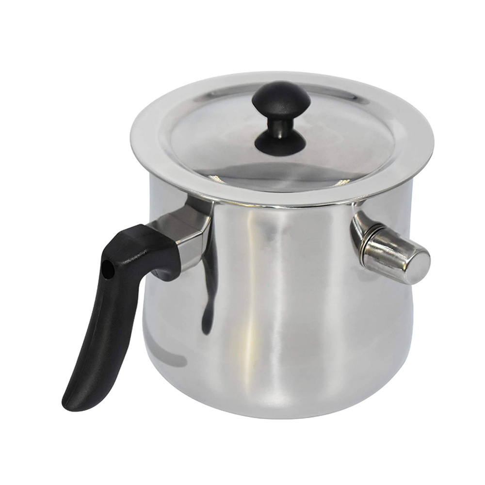 Kitchen Accessories Single Handle Double Wall Stainless Steel Milk Boiling Pot