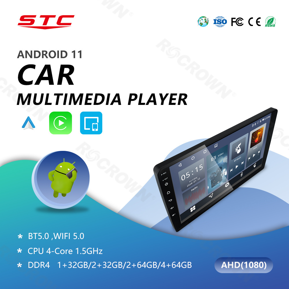 Android 1 Din Car Stereo Navigator Model with 64GB ROM Double Din Car DVD Player and Video Autoradio