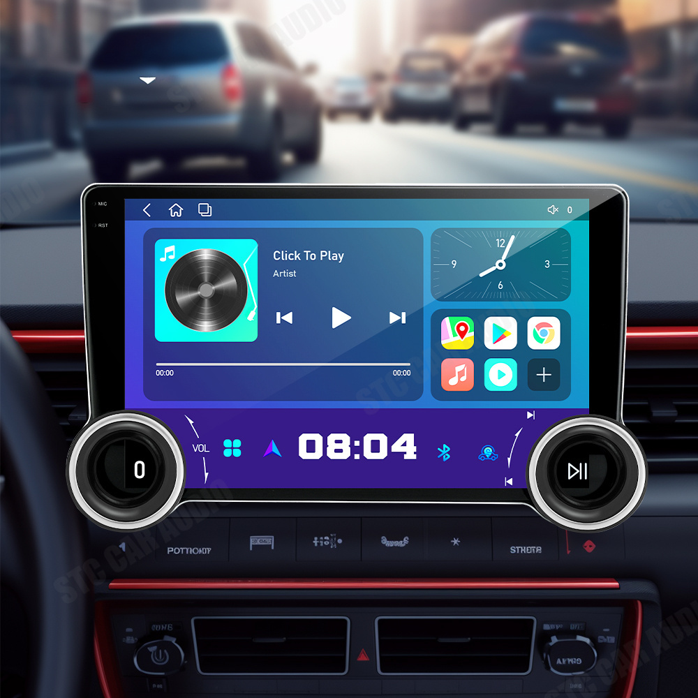 Android 12 Car Player with Duel Knobs 2 Din Touch Screen USB BT WIFI Mirror Link 4/64gb/128gb  GPS Navigator MP5 Car Radio