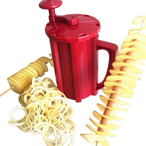 2023 Customized Color Commercial Manual Curly Fries Twister Hotdog Spiral Tornado Potato Cutter Machine Spiral Potato Slicer