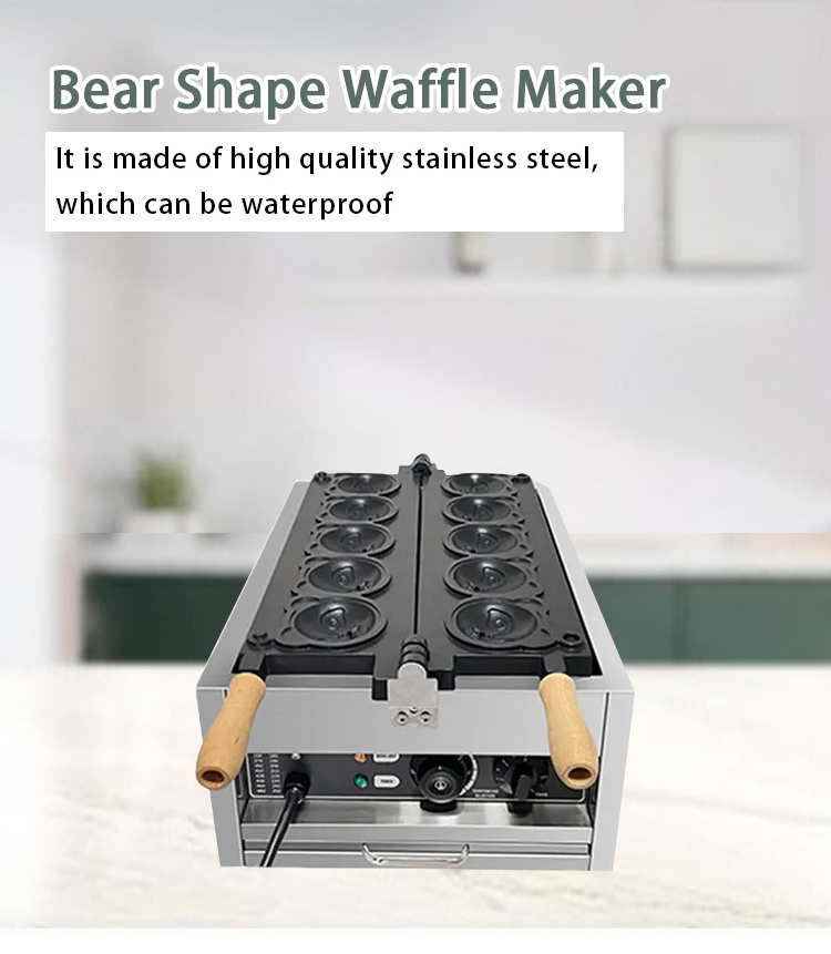 Bear Shaped Waffle Maker Commercial Products In The Shape Of Animals Power Customized Non-Stick Bear Shaped Waffle Maker