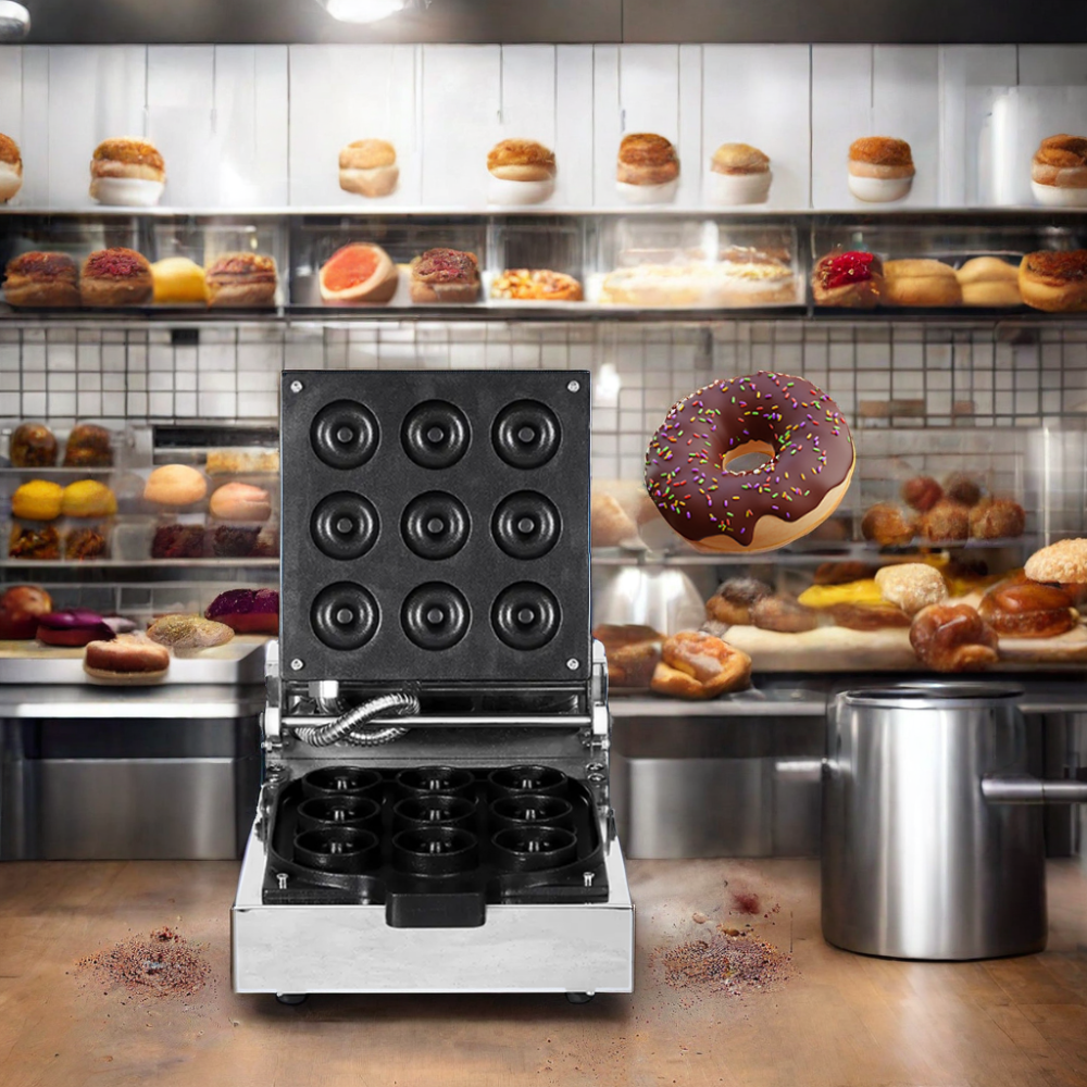 220V Waffle Oven Snack Equipment Used Doughnut Machine for Restaurants Food Shops and Hotels Easy to Operate