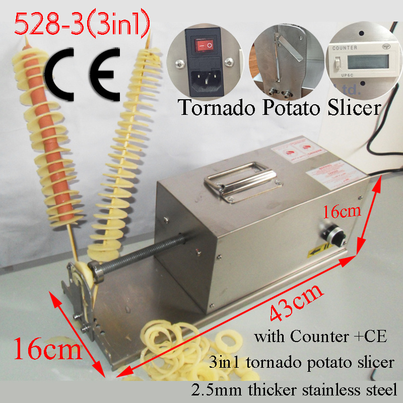 Commercial tornado potato stick slicer, spiral potato slicer, whirlwind potato slicer, cucumber and carrot cutting machine