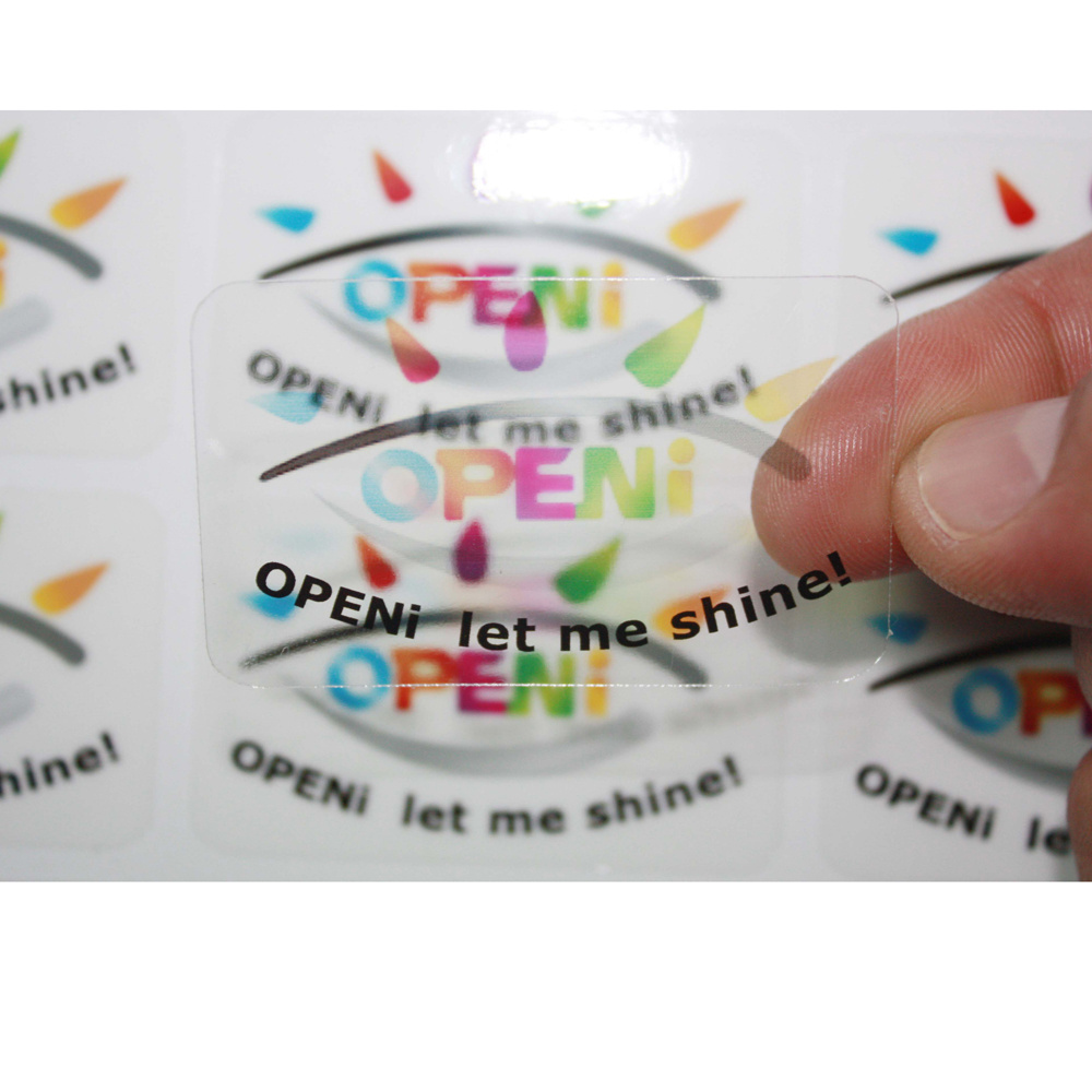 Printing transparent adhesive  transparent sticker  customized various shapes  white ink can be printed