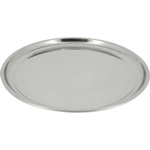 mirror polished luxury serving tray stainless steel round serving tray display tray