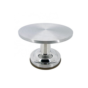 Stainless Steel Rotating Revolving Kitchen Display Stand Baking Tools Cake Decorating Turntable