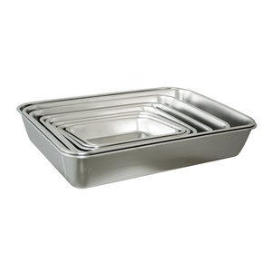 Stainless Steel Rectangle Food Serving Tray