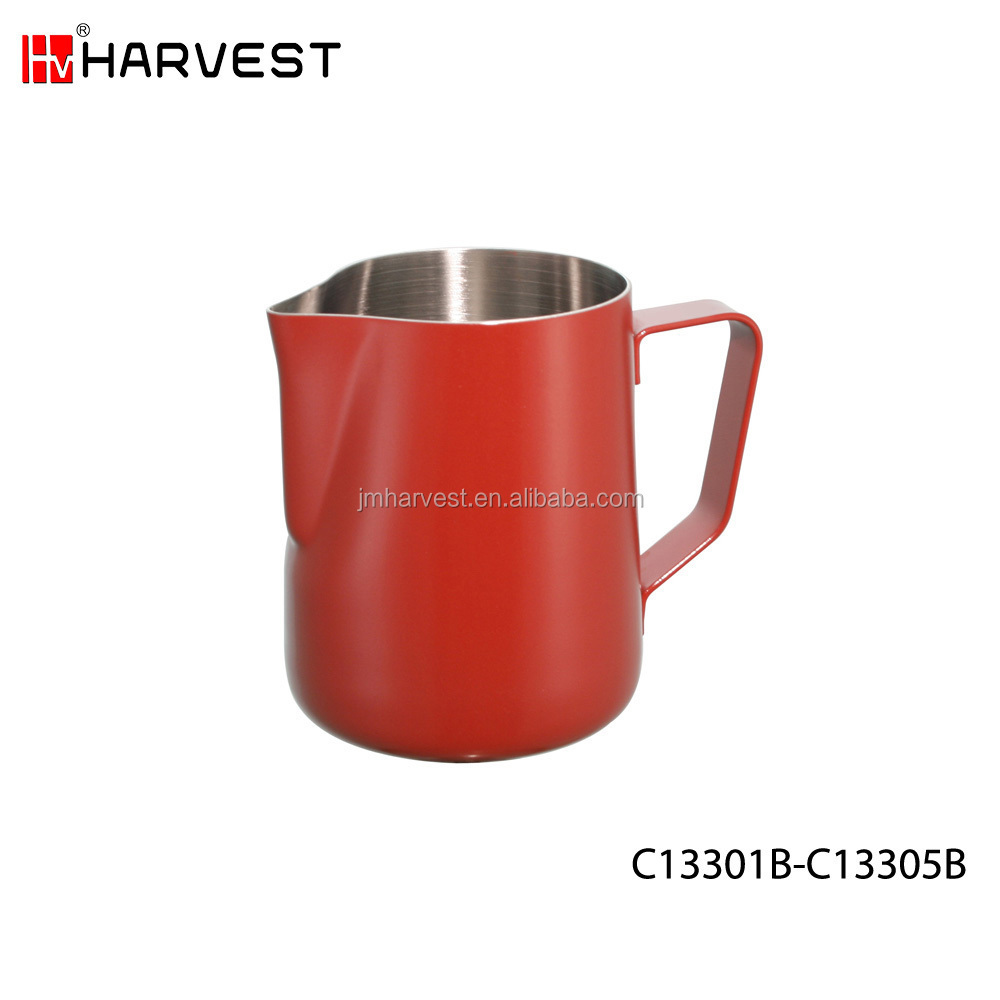 Custom logo Paint  Coffee Espresso Steaming Milk Pitcher Stainless Steel Milk Jug