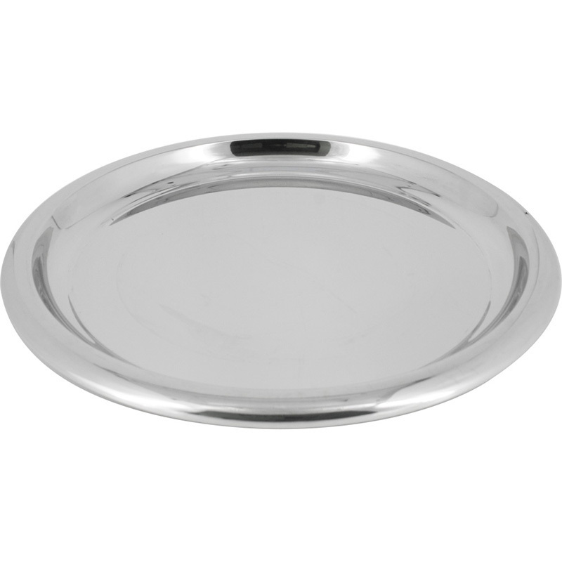 mirror polished luxury serving tray stainless steel round serving tray display tray