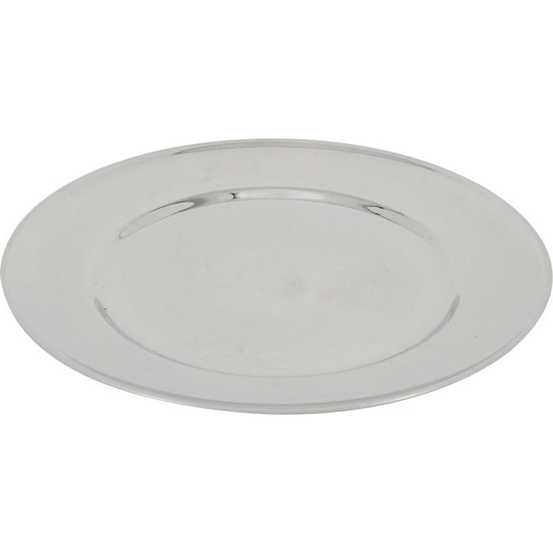 mirror polished luxury serving tray stainless steel round serving tray display tray