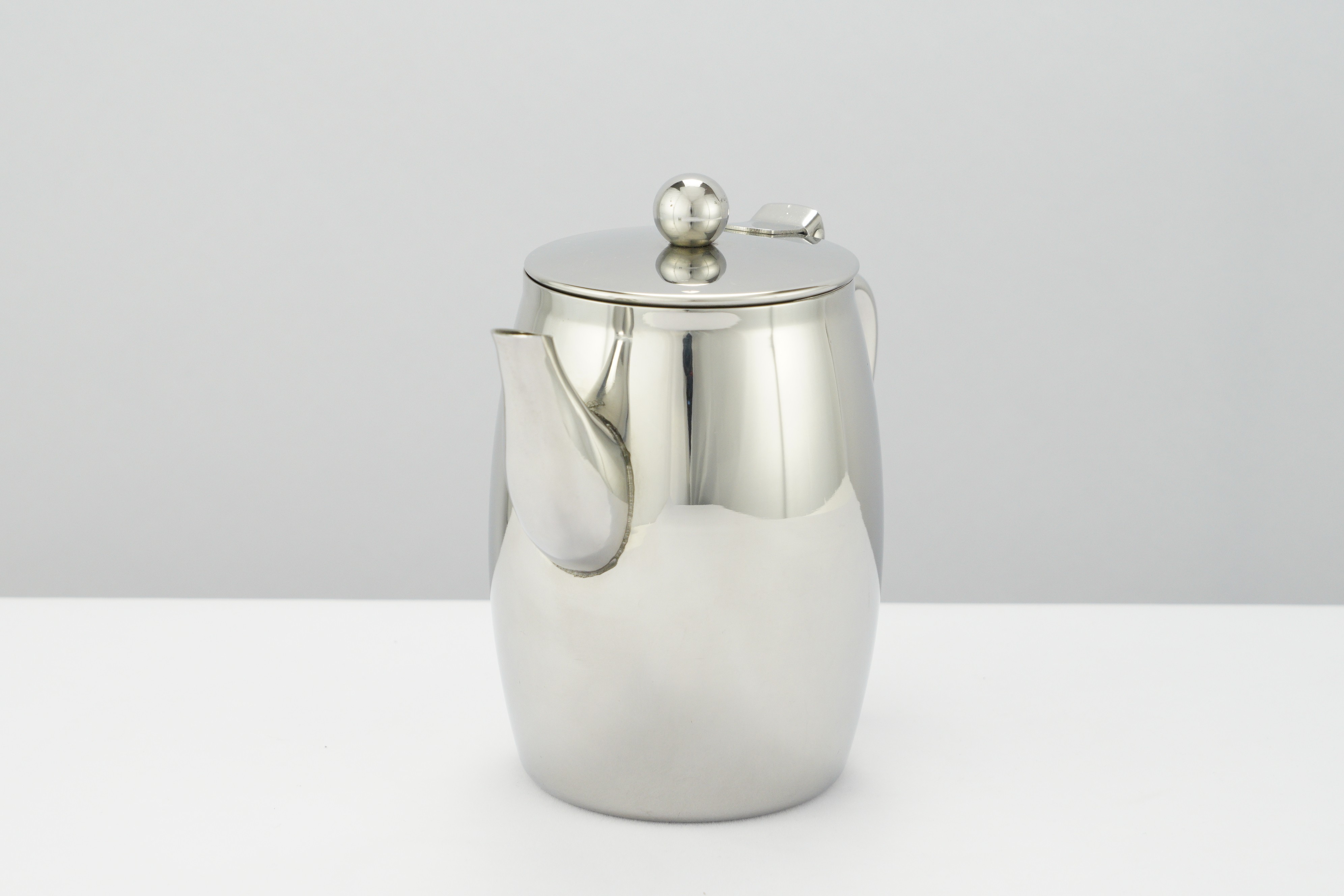 2024 Factory European Luxury 800ml Hotel Home 304 stainless steel polished silver high quality teapot with lid