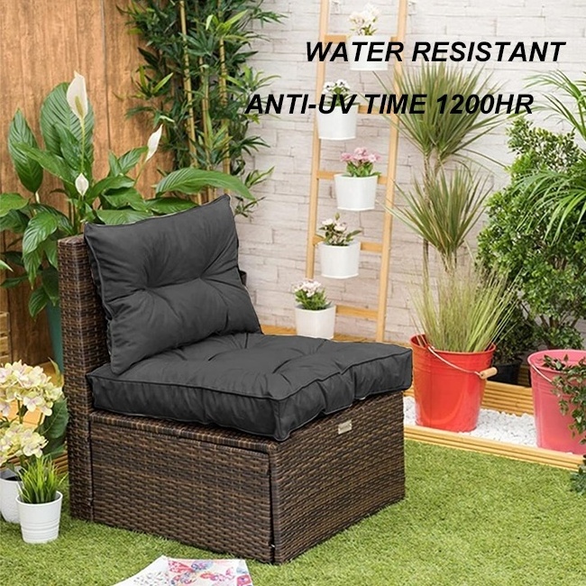 Custom Style Washable and Anti-UV Wicker Cushions Set For Home Garden Rattan Chair