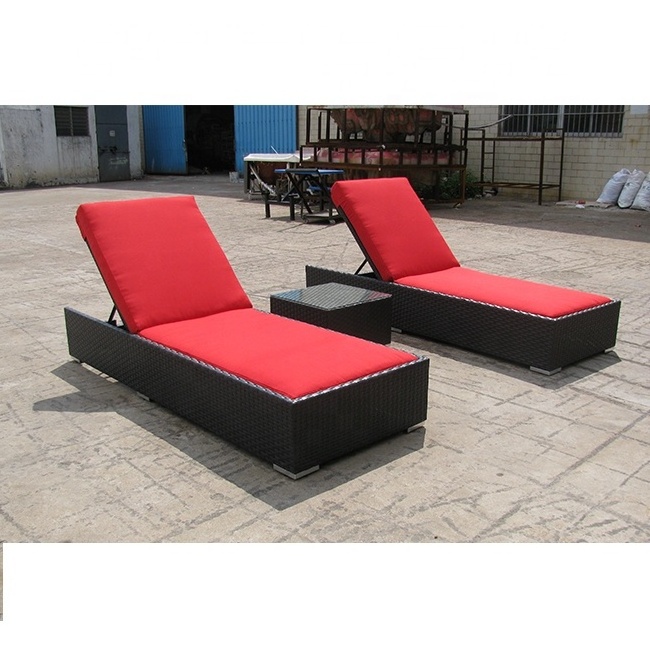 High Density foam filled chaise lounge cushion replacement For Hotel Swimming Pool