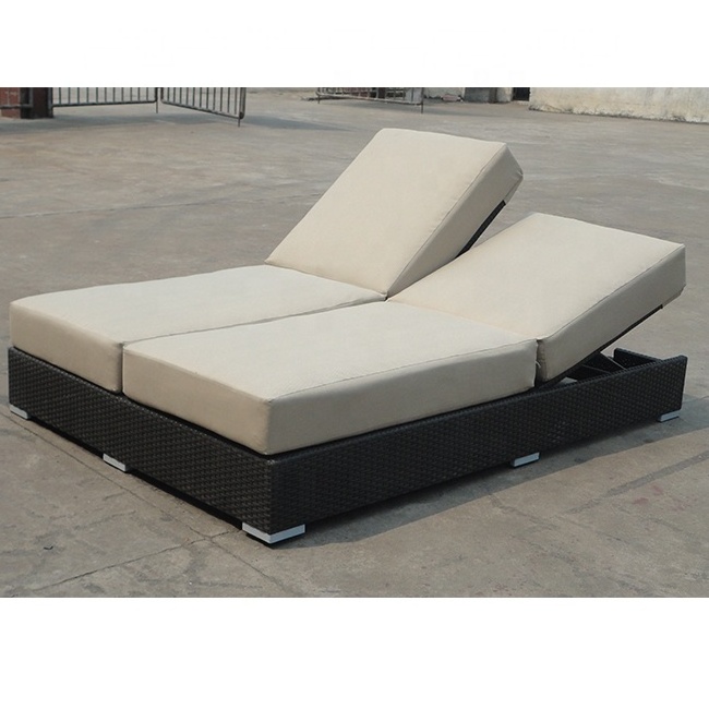 High Density foam filled chaise lounge cushion replacement For Hotel Swimming Pool