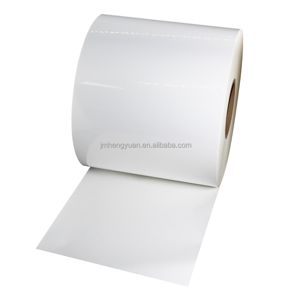 Pearl White BOPP PP Flim Roll Label Material Self Adhesive Sticker Jumbo Roll with Hotmelt Adhesive