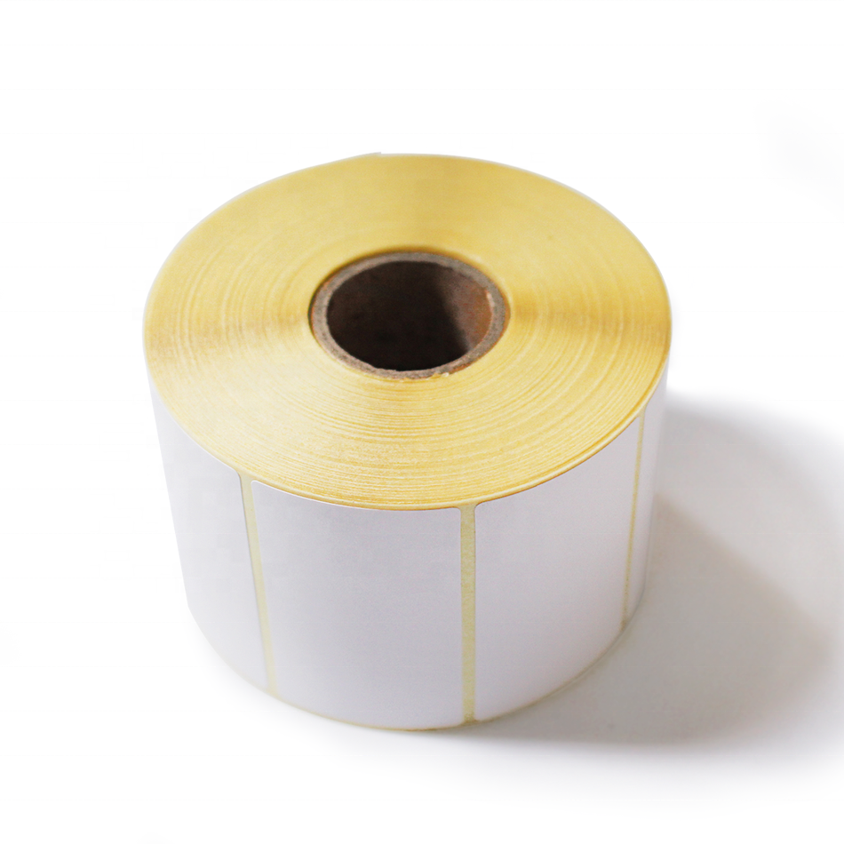 Free Sample 50x25mm Color Coated Pre Printed Self Adhesive Paper Sticker 2x1 Inch Direct Thermal Labels Rolls