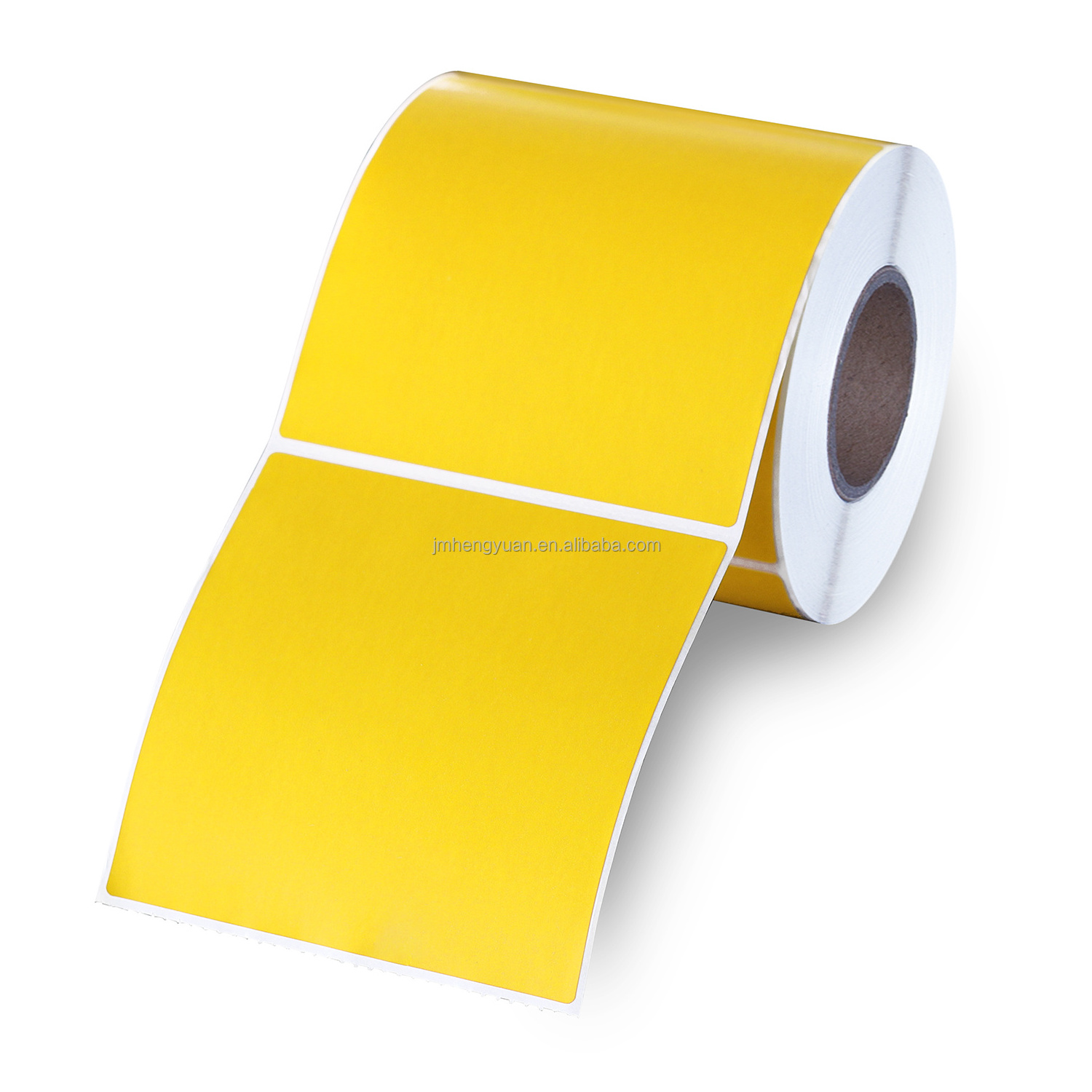 4x4 size 100x100mm Semi Gloss Paper Colored Adhesive Label Thermal Transfer Shipping Label