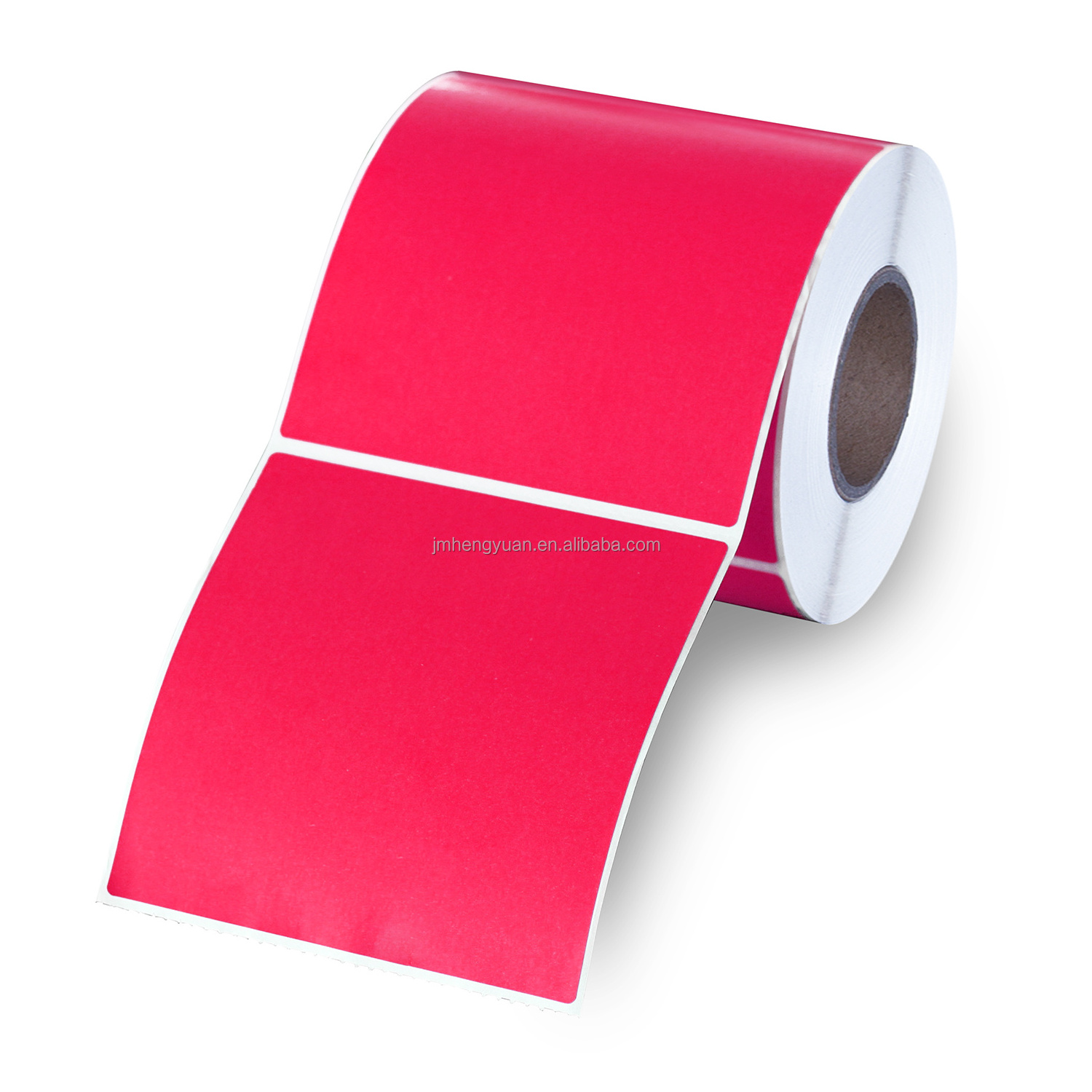 4x4 size 100x100mm Semi Gloss Paper Colored Adhesive Label Thermal Transfer Shipping Label