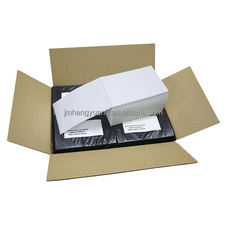 Wholesale Fanfold Label A6 100x150 4x6 Print Direct Thermal Waterproof Shipping Fan fold Label Waybill Sticker