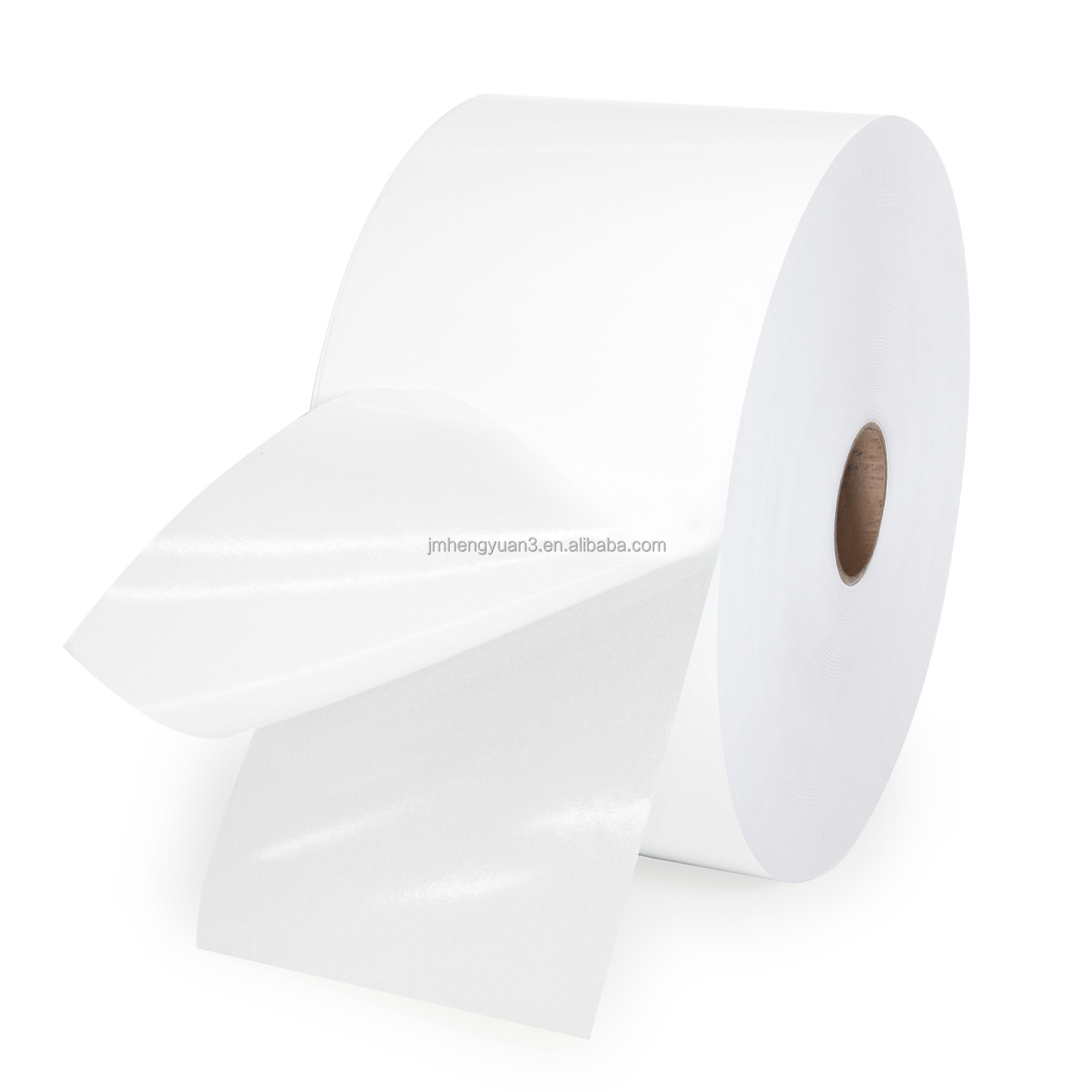 80g Coated Semi Gloss Paper Thermal Transfer Label Hot Melt Self Adhesive Paper Raw Material Jumbo Roll Label Stock Sticker