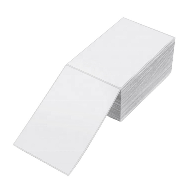 Free sample Custom Packaging Blank Fanfold A6 waybill packing label sticker 4x6 thermal shipping label