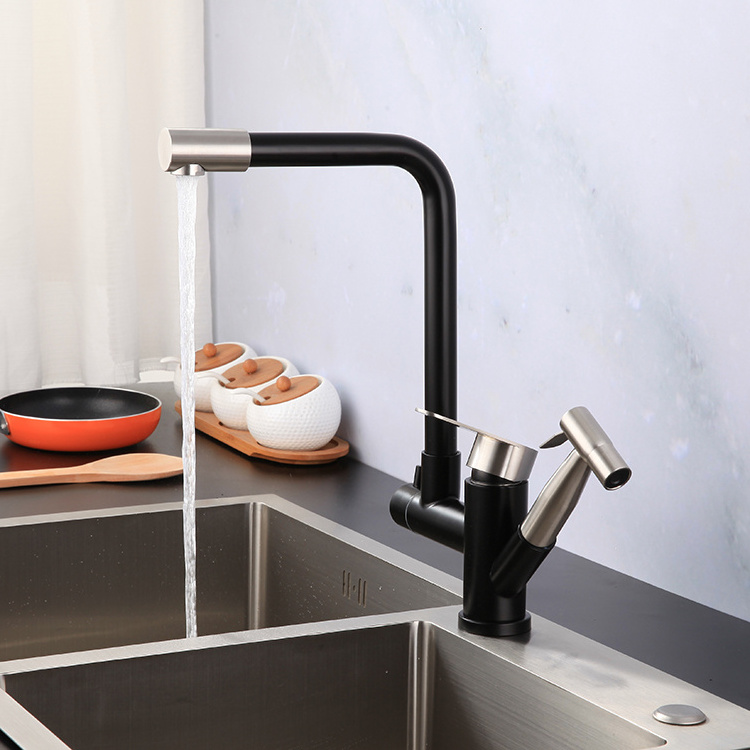 High-Quality universal tube faucet Sus304 Kitchen pull out spray kitchen tap with sprayer gun