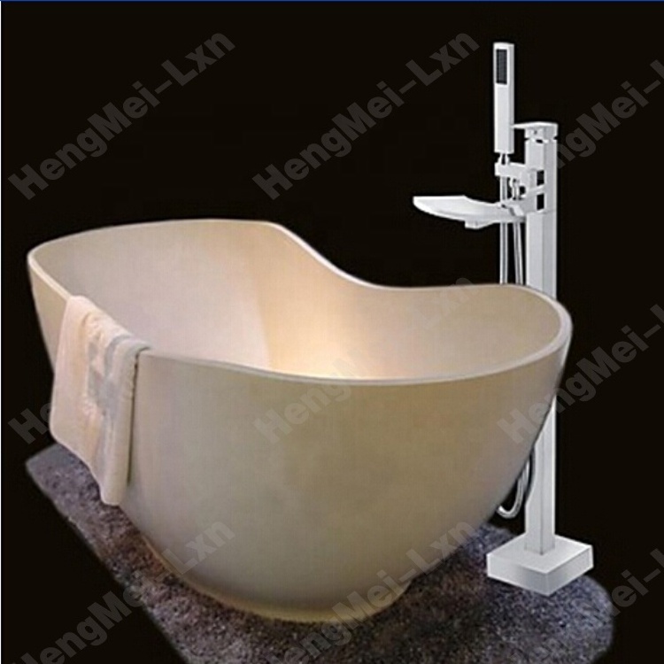 Bathroom faucet accessories brass chrome standing faucet high flow bath tub square waterfall faucet