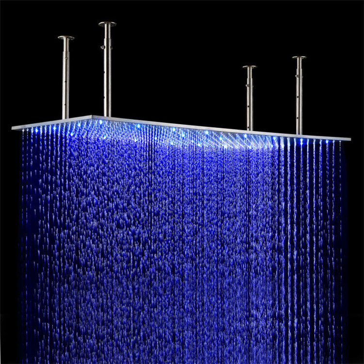 Made In China Bathroom Fittings 50*100cm Ceiling Rain Shower Head With LED Light