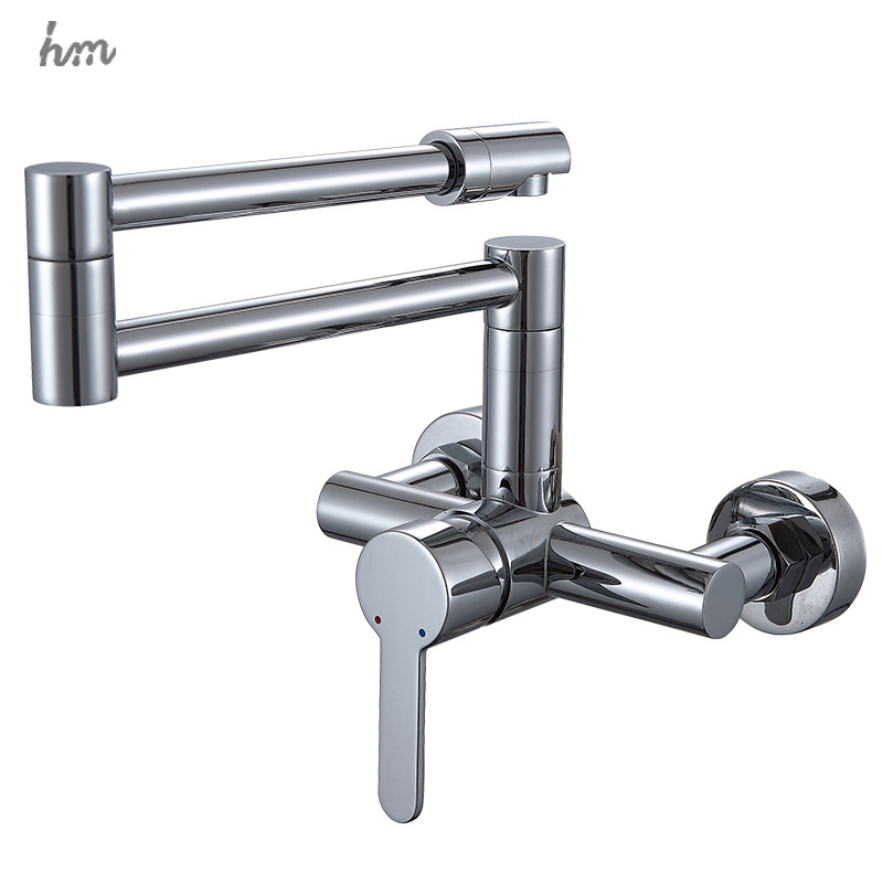 New design Brass mixing tap Wall Mount 360 Swivel degree Kitchen basin Faucet