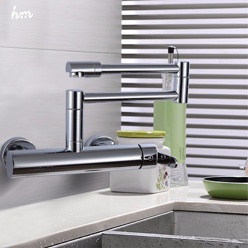 Folding Kichen Sink Faucet 360 Swivel Single Handle Faucet Sets Chrome Finlish Waterfall Mixer Tap Accessories