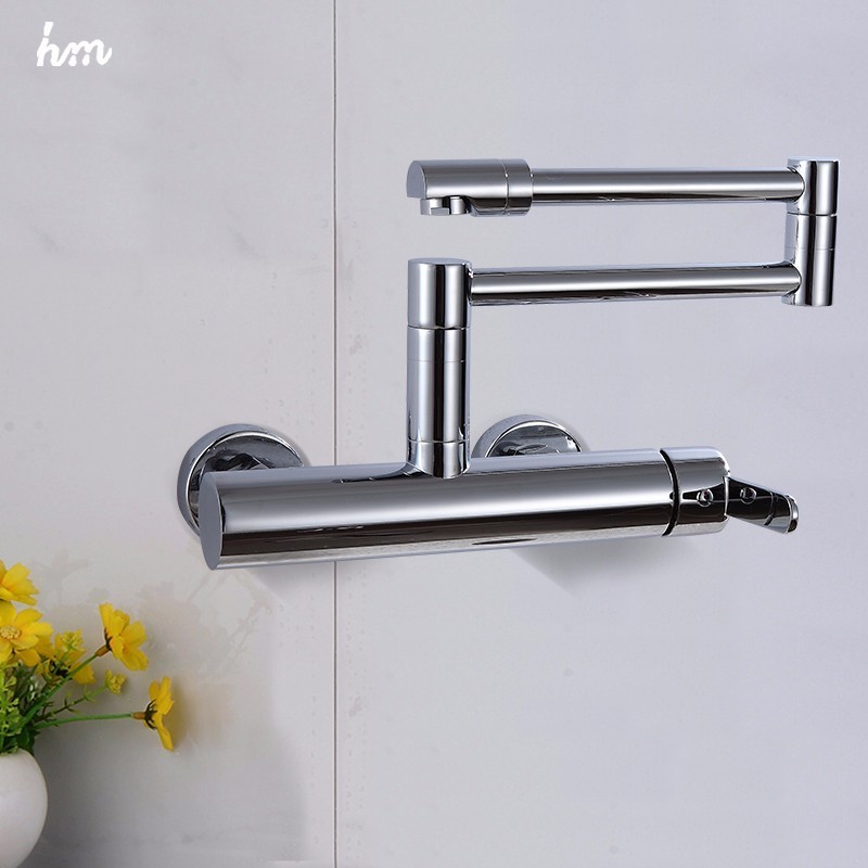 Folding Kichen Sink Faucet 360 Swivel Single Handle Faucet Sets Chrome Finlish Waterfall Mixer Tap Accessories