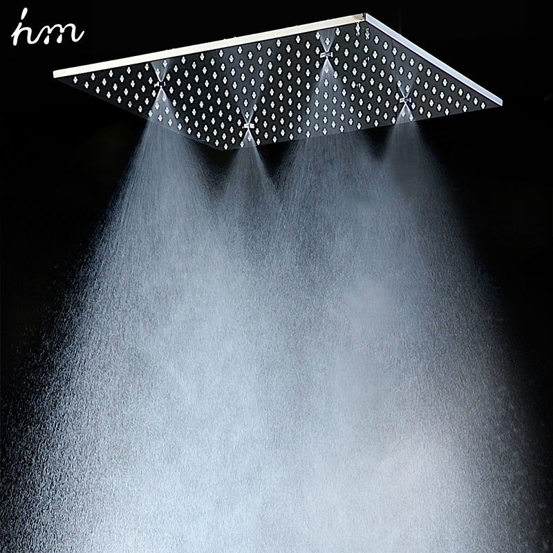 Wholesale Bathroom Faucet Accessories 50x50cm 2 Function LED Overhead Shower large rain ,mist