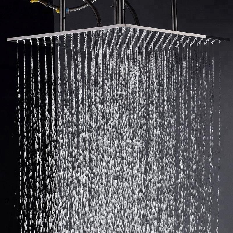 Luxury Bathroom Ceiling Showehead rainfall shower panel / square shower / mixing valve