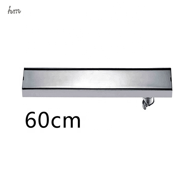 Bathroom Side Drainage Floor Drain Toilet Shower 304 Stainless Steel Invisible Square Long Linear Floor Drain 60cm/80cm/100CM