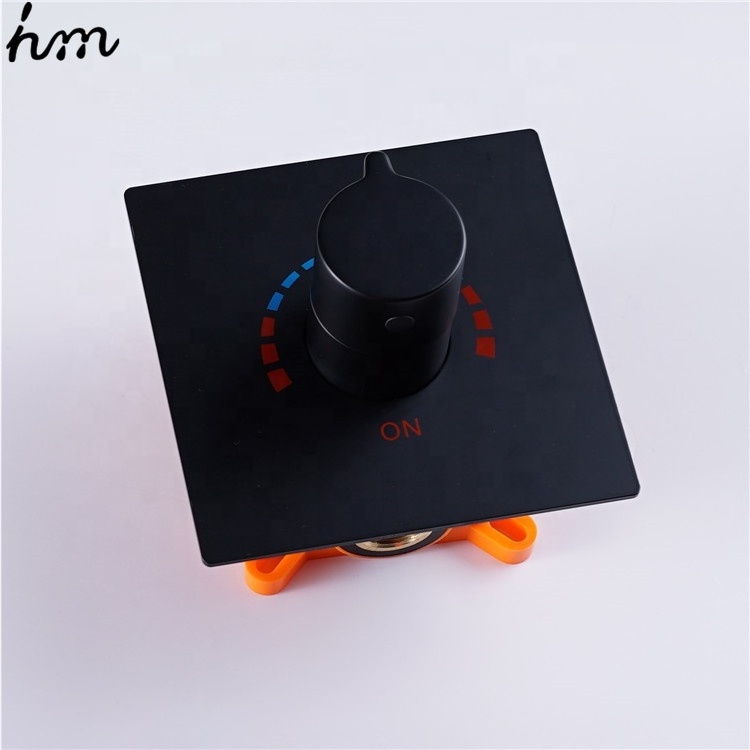 Bathroom Latest Design Hot Cold Two Functions Shower Switch Black Concealed Brass Shower Mixer Water Valve